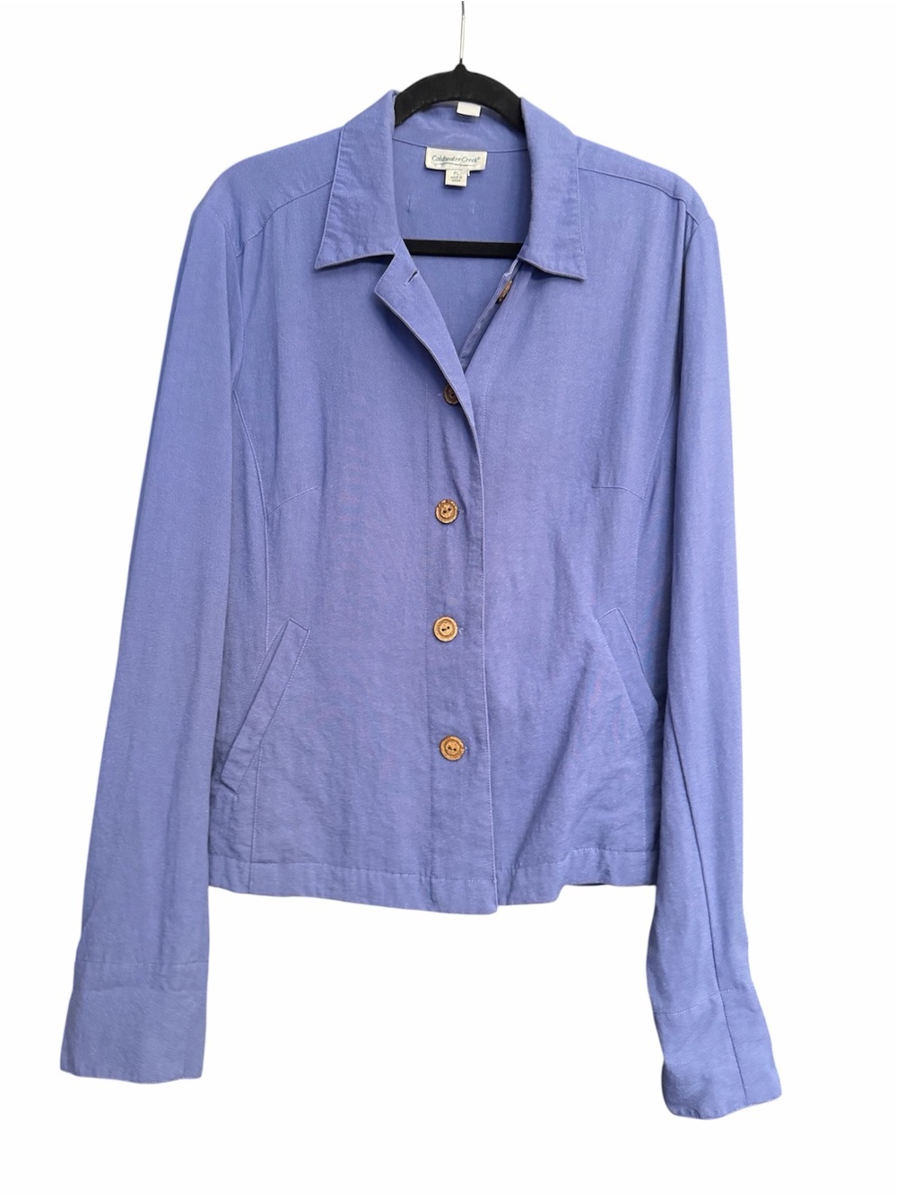 Coldwater Creek Button-Front Jacket in Grape Hyacinth